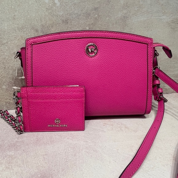 Michael Kors Handbags - Michael Kors Chantal Crossbody & Matching Wallet Cerise Pink